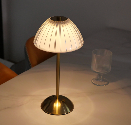 Milky White Scandi Chargeable Lamp