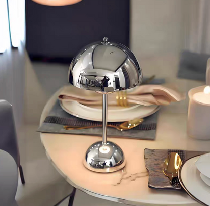 Led Mushroom Lamp Electroplated Bud-Shaped Table Lamp