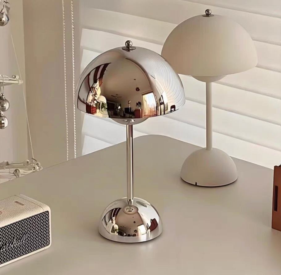 Led Mushroom Lamp Electroplated Bud-Shaped Table Lamp