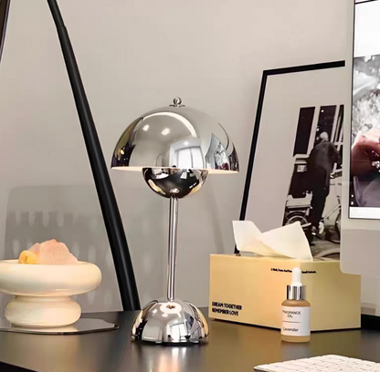 Led Mushroom Lamp Electroplated Bud-Shaped Table Lamp